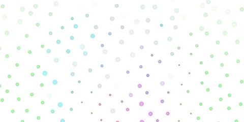 Light multicolor vector natural backdrop with flowers.