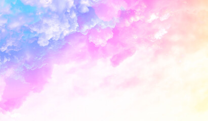sky and cloud background with a pastel color.