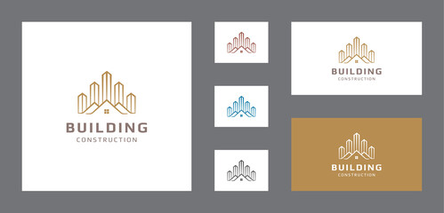 Luxury logo for construction, real estate, mortgage, property businesses.