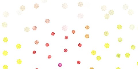 Light multicolor vector background with christmas snowflakes.