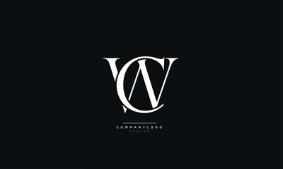 WC CW Letter Business Logo Design Alphabet Icon Vector Symbol