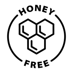 Fototapeta premium honey free outline black vector icon