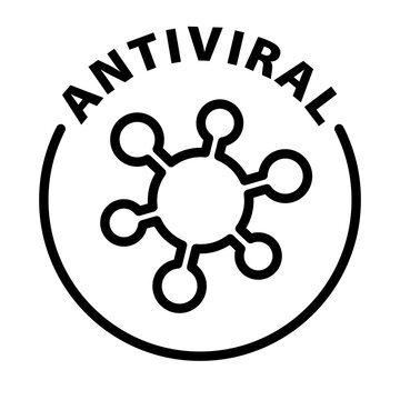 antiviral outline black vector icon