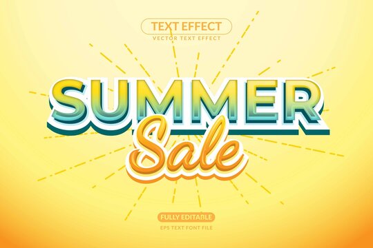 Editable Summer Sale Discount Text Effect