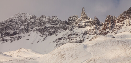 Winter landscape, North Iceland, Iceland, Europe