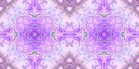  delicate pink and purple medallions seamless tile