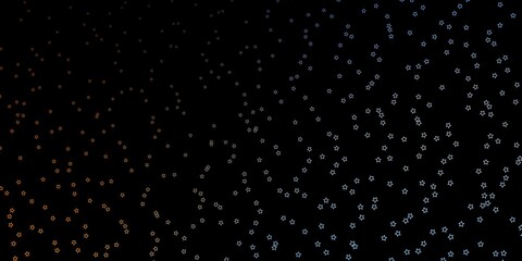 Dark Blue, Yellow vector background with colorful stars. Colorful illustration with abstract gradient stars. Theme for cell phones.