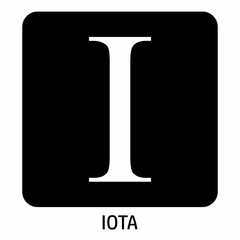 Iota Greek letter icon