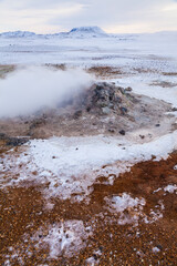 Fumaroles, Geothermal area, Myvatn, North Iceland, Iceland, Europe
