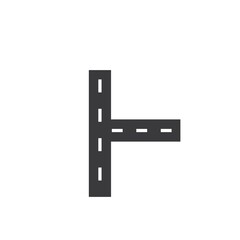 road way vector icon illustration design