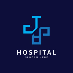 Fototapeta premium Health logo with initial letter TA, AT, A T logo designs concept. Medical health-care logo designs template.