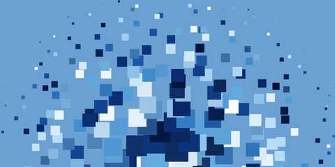 Light BLUE vector template in rectangles. Abstract gradient illustration with rectangles. Best design for your ad, poster, banner.