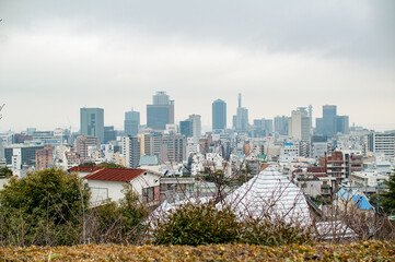 Obraz premium 神戸の神社の展望台から見た景色