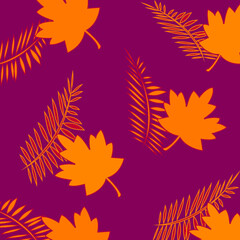 Seamless pattern with  leaves background