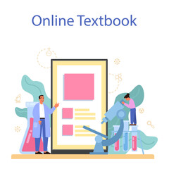 Chemistry studying online service or platform. Chemistry lesson.