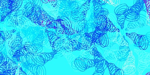 Light blue, red vector texture with wry lines.