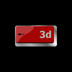 3d words symbol on a button computer keyboard