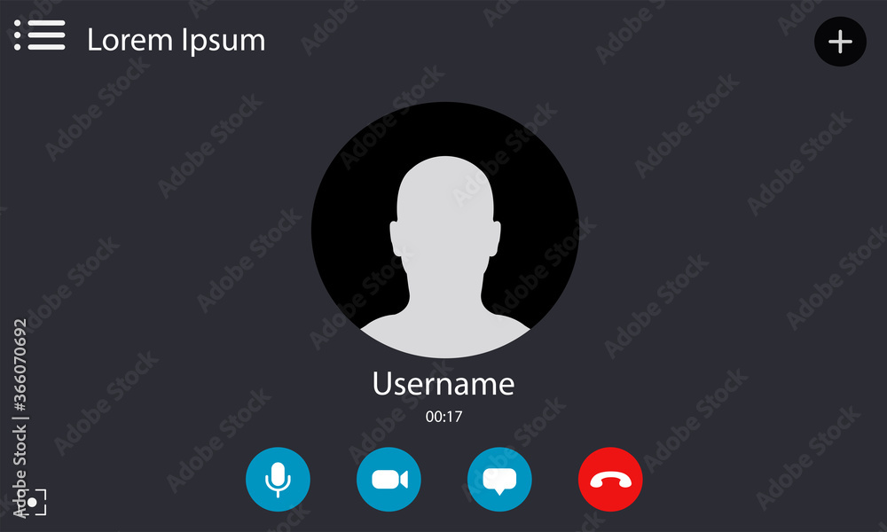 Poster video call app interface. communication via internet. application design. connection with other peop