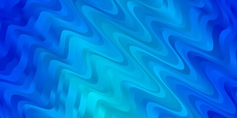Light BLUE vector template with wry lines. Bright illustration with gradient circular arcs. Template for cellphones.