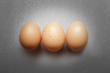 macro eggs on a black background