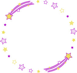 星の丸いフレーム