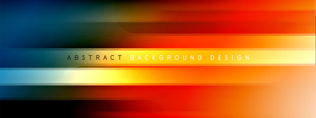 Fototapeta premium Motion concept neon shiny lines on liquid color gradients abstract backgrounds. Dynamic shadows and lights templates for text