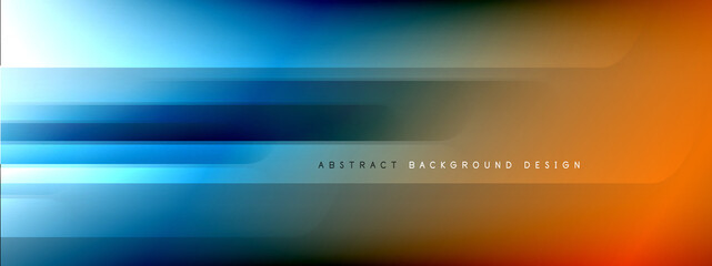 Fototapeta premium Motion concept neon shiny lines on liquid color gradients abstract backgrounds. Dynamic shadows and lights templates for text