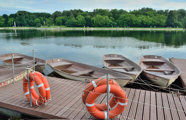 the boat station is in the city park © avtor_ep
