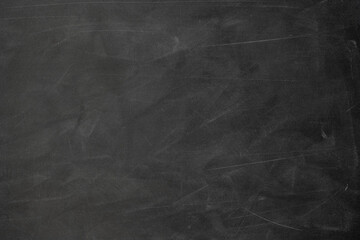 Texture of chalk rubbed out on blackboard or chalkboard background. School education, dark wall backdrop or learning concept.