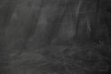 Texture of chalk rubbed out on blackboard or chalkboard background. School education, dark wall backdrop or learning concept.