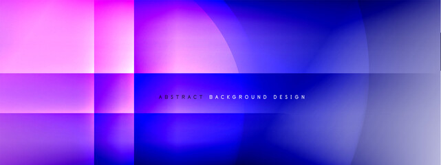 Fototapeta premium Vector abstract background - circle and cross on fluid gradient with shadows and light effects. Techno or business shiny design templates for text