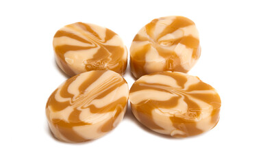 milk lollipops isolated