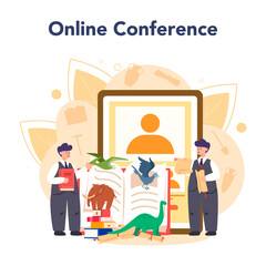 Historian online service or platform. History science, paleontology,