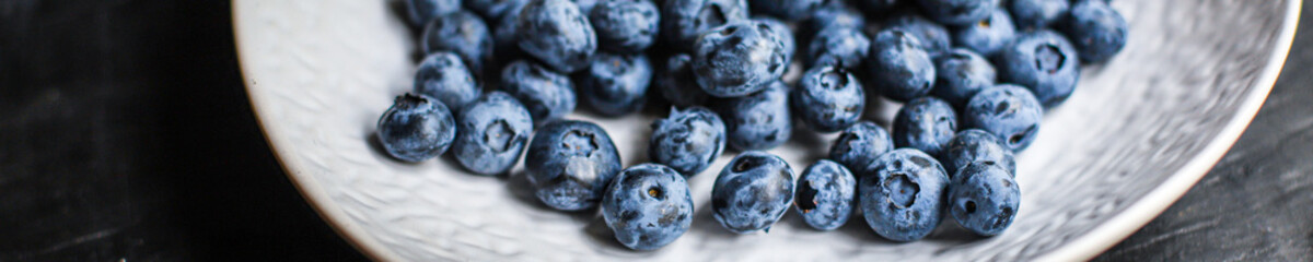 blueberry dessert sweet ripe fresh berries harvest food background top view copy space for text organic eating healthy raw keto or paleo diet