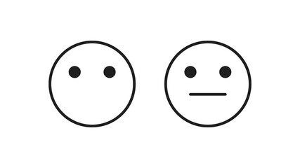 Emoticons icons. Pack of symbols for design website, mobile app, printed material, etc.
