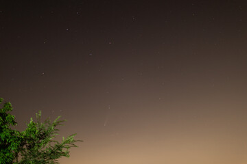 stars and stars in the sky comet Neowise