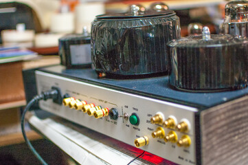 Retro lamp equipment for listening to music