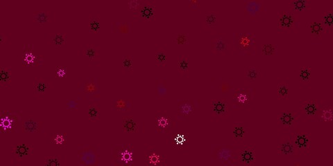 Light pink vector texture with disease symbols.