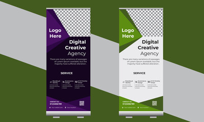 Fototapeta premium Business Roll Up. Standee Design. Banner Template. Presentation and Brochure. Vector illustration