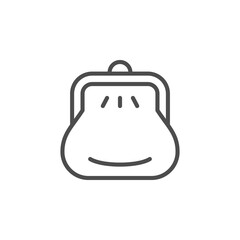 Purse or wallet line outline icon