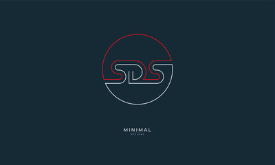 Obraz premium Alphabet letter icon logo SDS