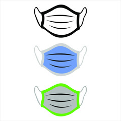 breathing medical respiratory mask. Hospital or pollution protect face masking.