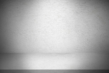 Gray vintage cement or concrete wall and floor background. Can be used for display products, room, interior, graphic design or wallpaper. Copy space for text.