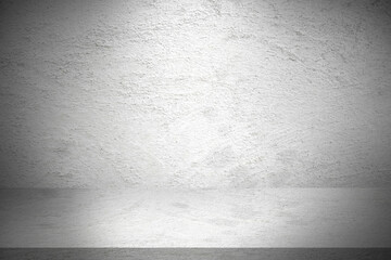 Gray vintage cement or concrete wall and floor background. Can be used for display products, room, interior, graphic design or wallpaper. Copy space for text.