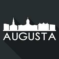 Augusta Flat Icon Skyline Silhouette Design City Vector Art Famous Buildings.