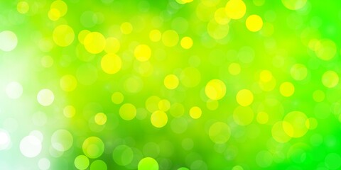 Fototapeta premium Light Green vector backdrop with circles. Modern abstract illustration with colorful circle shapes. Pattern for booklets, leaflets.