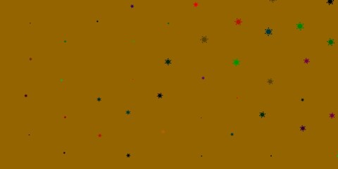 Light multicolor vector backdrop with virus symbols.