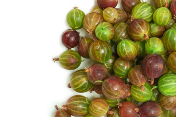 Gooseberry isolated on white background.