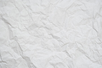  Texture of white recycle crumpled paper, copy space for text.
