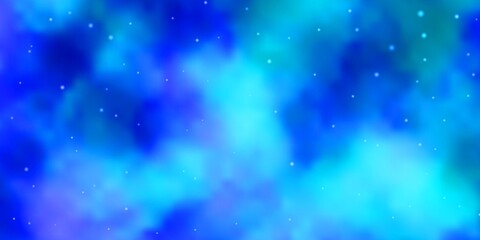 Light BLUE vector background with colorful stars. Colorful illustration with abstract gradient stars. Pattern for websites, landing pages.